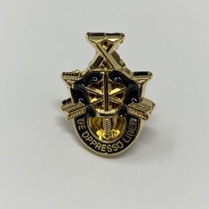 Gold SFA Lapel Pin for General (M) or Decade (D) Members 3/4"