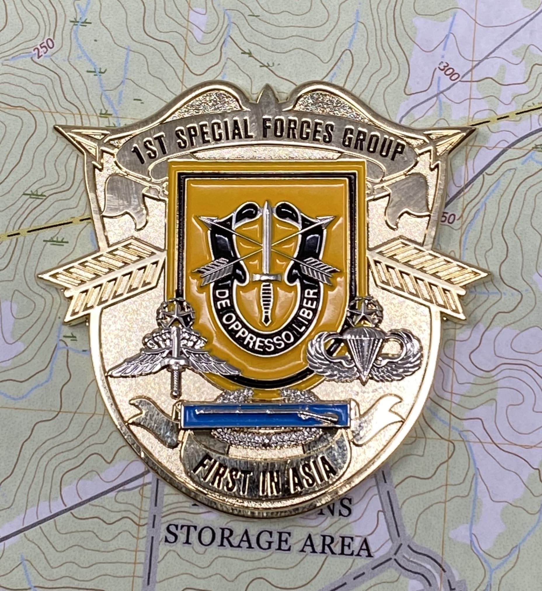 1st Special Forces Group Challenge Coin SF Crest 2 1 2 Inch