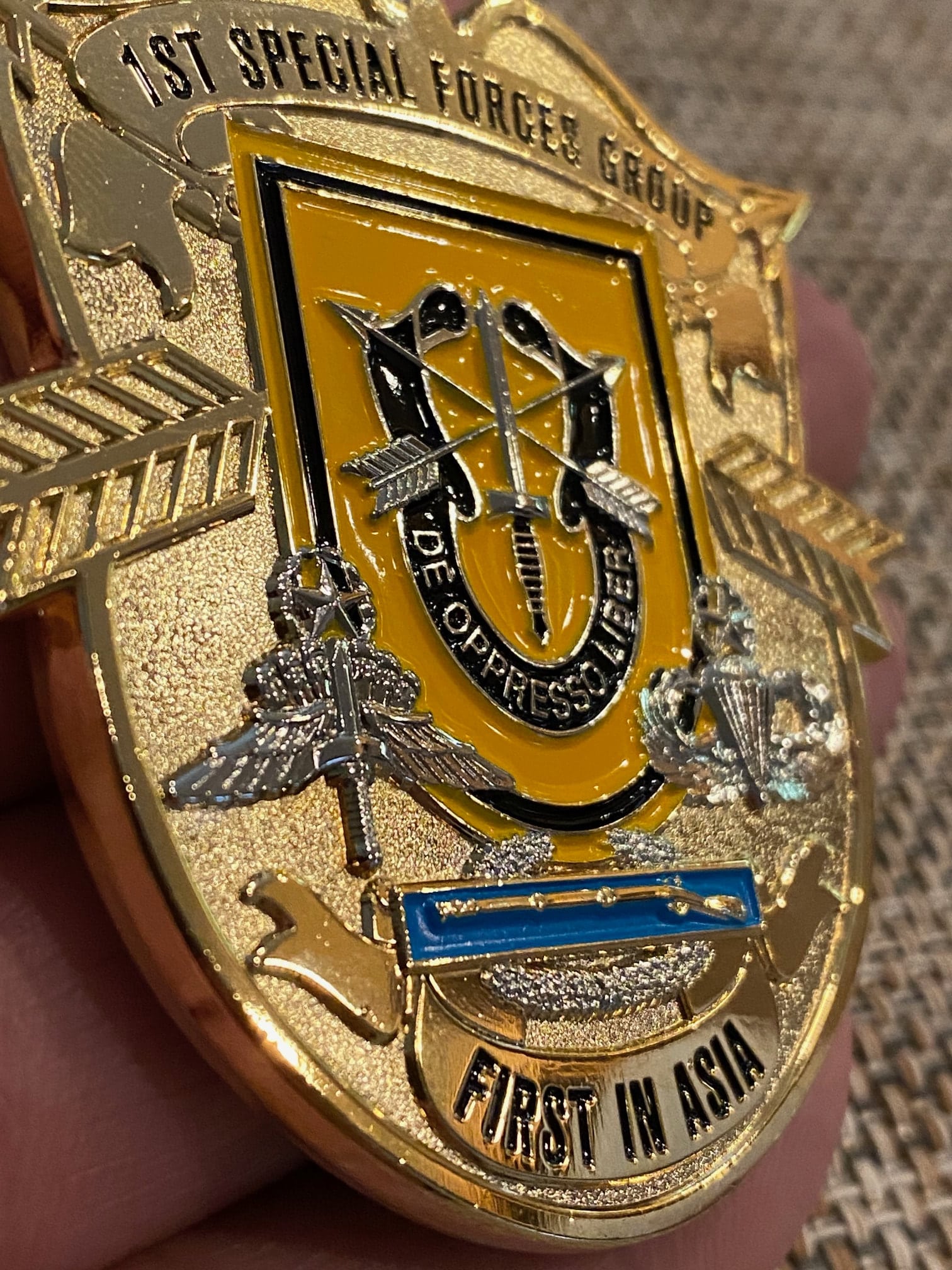 Special Forces Nous Defions “De Oppresso Reaper” – 2″ coin – Special Forces  Association Legacy Initiatives