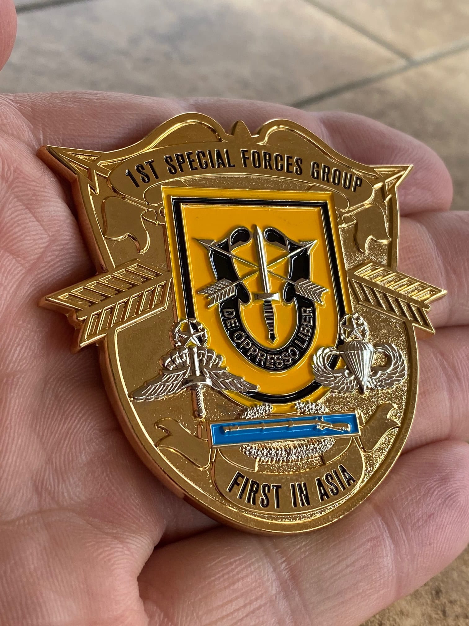 Special Forces Nous Defions “De Oppresso Reaper” – 2″ coin – Special Forces  Association Legacy Initiatives